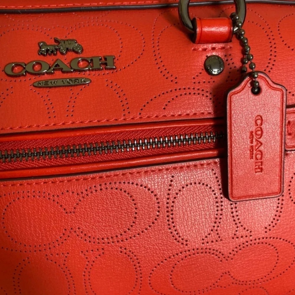 COACH ROWAN SATCHEL/CROSSBODY SIGNATURE LEATHE PURSE - Picture 5 of 11